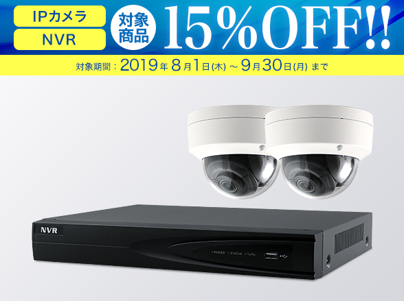 【8/1~9/30まで限定特価】SET665-2 220万画素屋外防滴ドーム型IPカメラ1~4台(RD-CI506)防犯セット