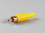 RD-3143-RCAP-Y RCAプラグ 黄色 金メッキ ハンダ接続