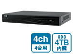 RD-RN2604 PoE対応ネットワークレコーダー NVR 4ch 4TB HDD内蔵