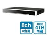 RD-RN8008 ネットワークレコーダー NVR 8ch 4K対応 4TB HDD内蔵