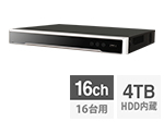 RD-RN8116 PoE対応ネットワークレコーダー NVR 16ch 4TB