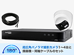 SET-D501-1 超広角180度を撮影アナログHDタレット型カメラ1～4台セット