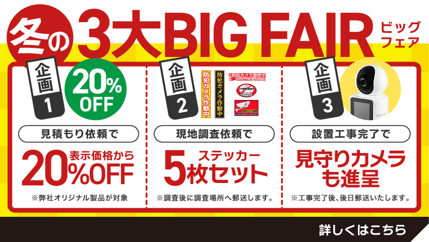 冬の3大ビッグフェア