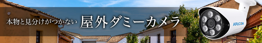 本物と見分けがつかない屋外用ダミーカメラ