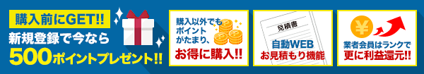 新規会員登録すると500ポイントプレゼント!