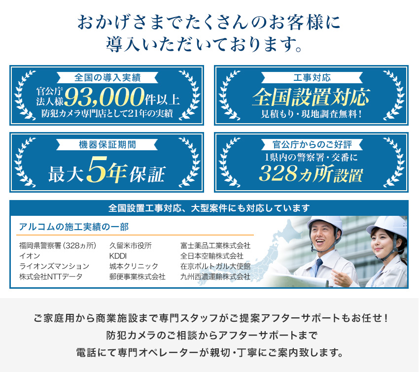 アルコムの実績