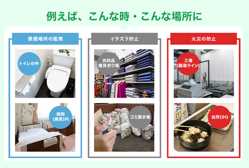 例えばこんな時に・こんな場所に!禁煙場所の監視