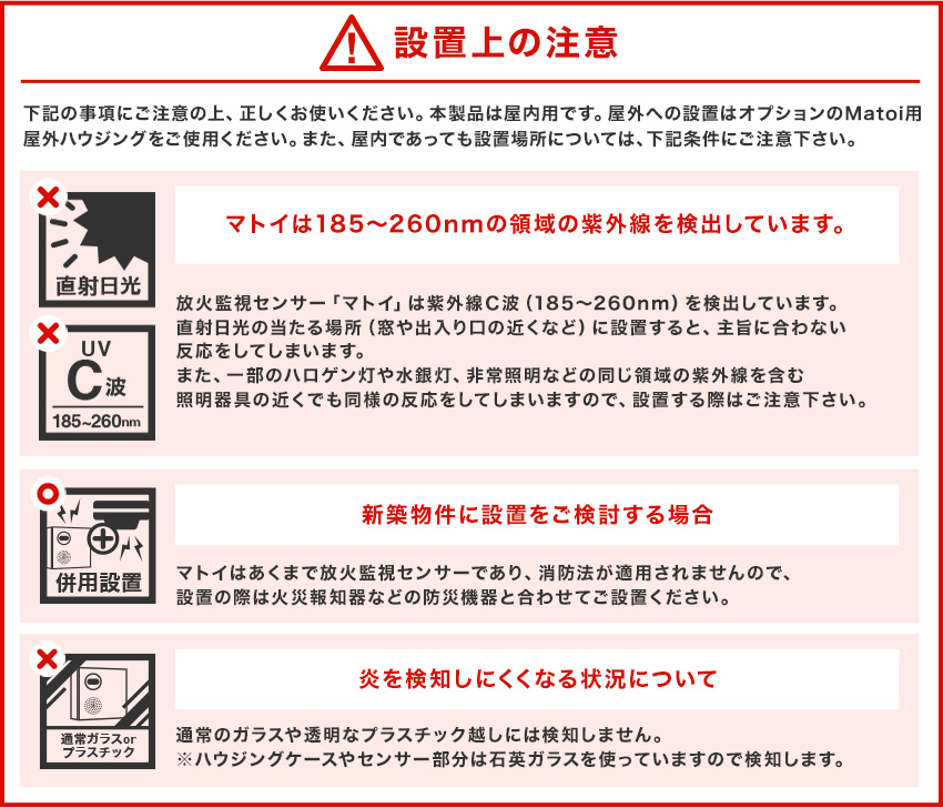 設置上の注意