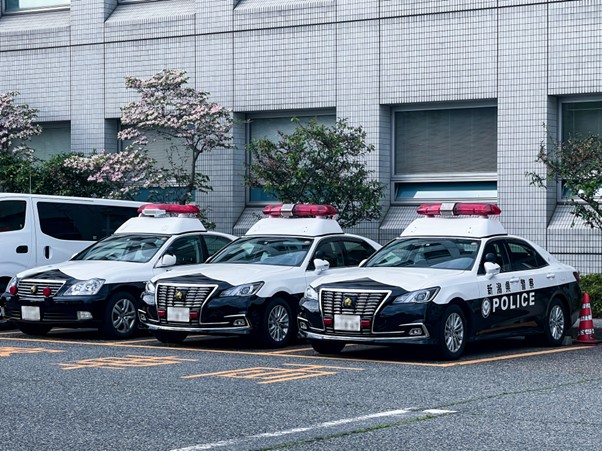 不法投棄の実際の事件（パトカー図）
