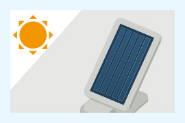 太陽光が当たらない場所