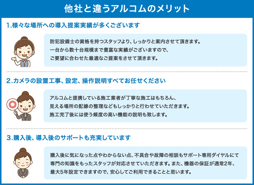 他社と違う3つのメリット