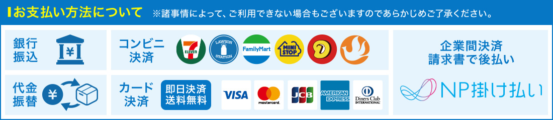 お支払い方法について詳しくはコチラ！ カードで即日決済！手数料も無料です。